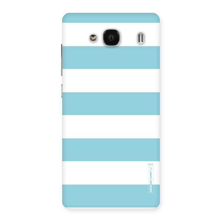 Pastel Blue White Stripes Back Case for Redmi 2