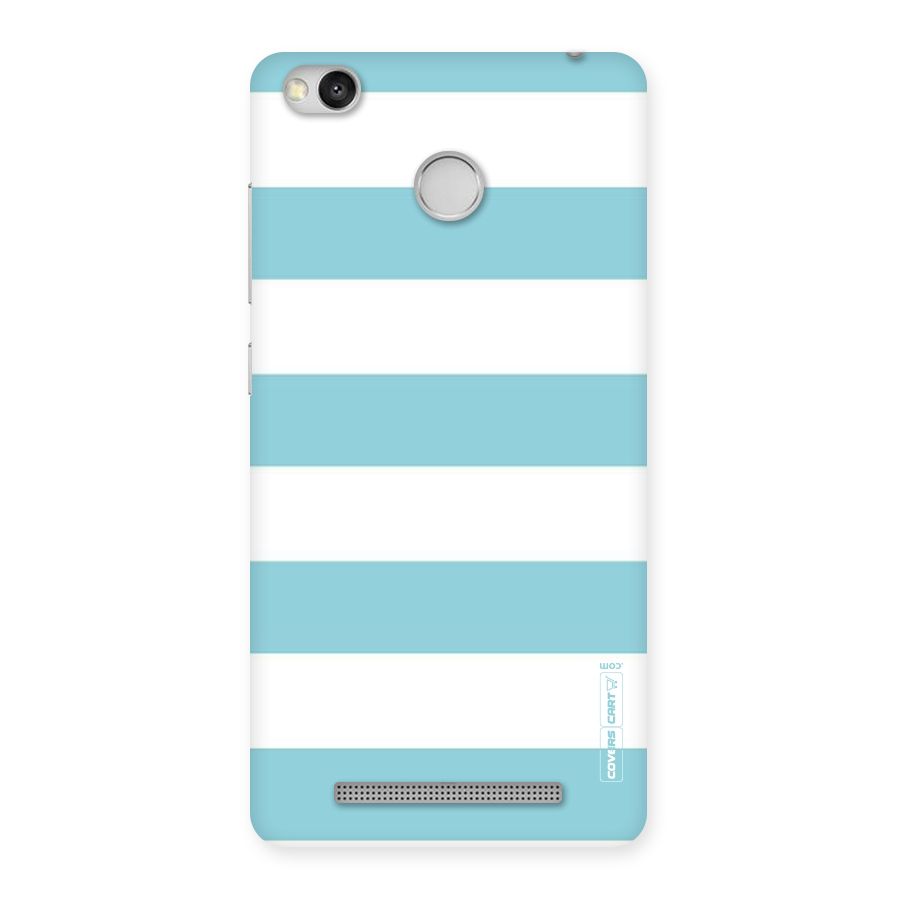 Pastel Blue White Stripes Back Case for Redmi 3S Prime