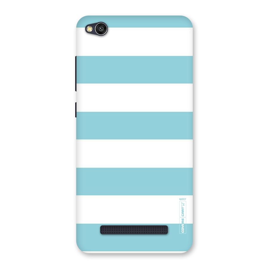 Pastel Blue White Stripes Back Case for Redmi 4A