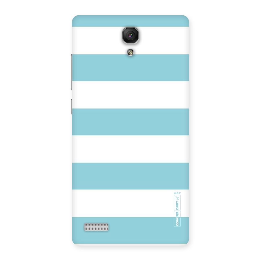 Pastel Blue White Stripes Back Case for Redmi Note