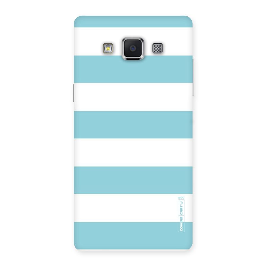 Pastel Blue White Stripes Back Case for Samsung Galaxy A5