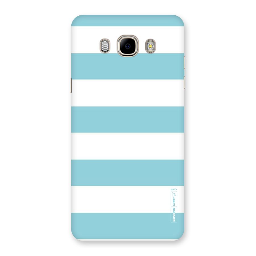 Pastel Blue White Stripes Back Case for Samsung Galaxy J7 2016