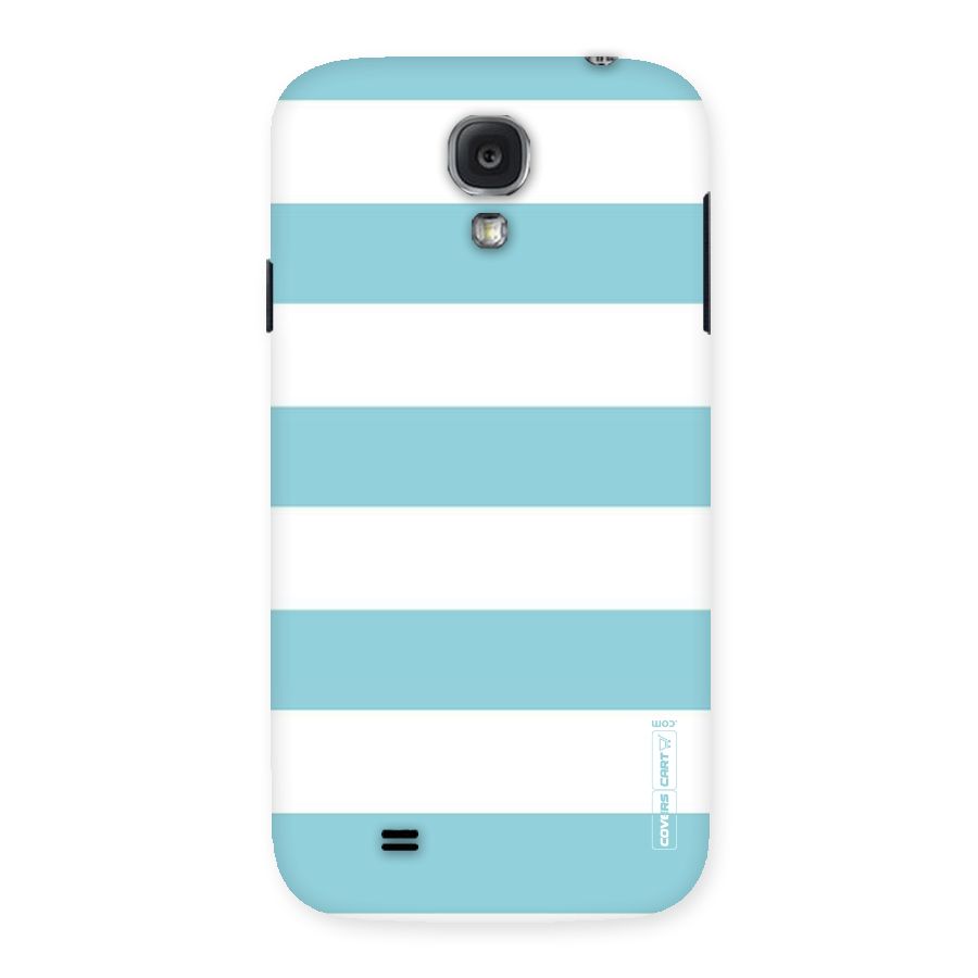 Pastel Blue White Stripes Back Case for Samsung Galaxy S4
