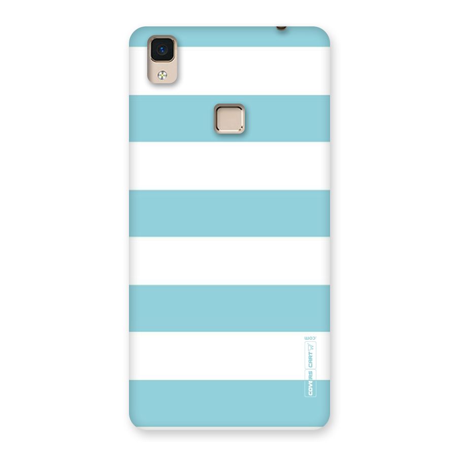 Pastel Blue White Stripes Back Case for V3 Max