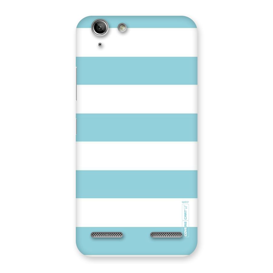 Pastel Blue White Stripes Back Case for Vibe K5