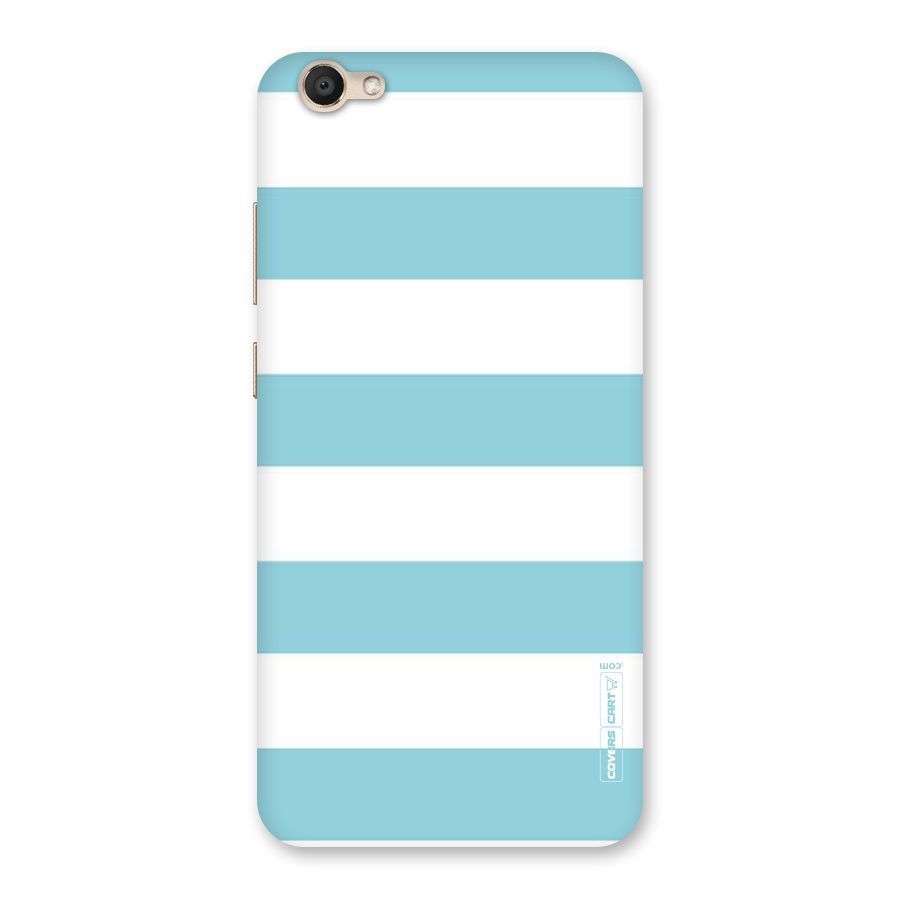 Pastel Blue White Stripes Back Case for Vivo V5