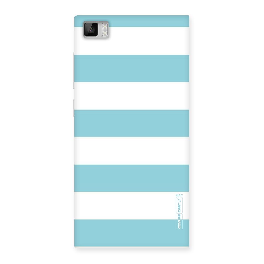 Pastel Blue White Stripes Back Case for Xiaomi Mi3