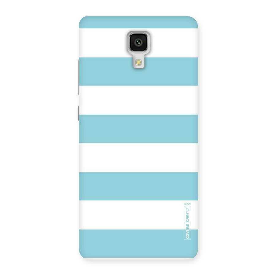 Pastel Blue White Stripes Back Case for Xiaomi Mi 4