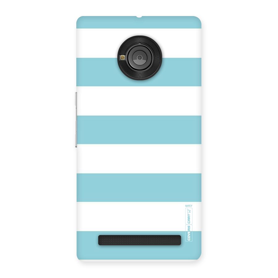 Pastel Blue White Stripes Back Case for Yu Yuphoria