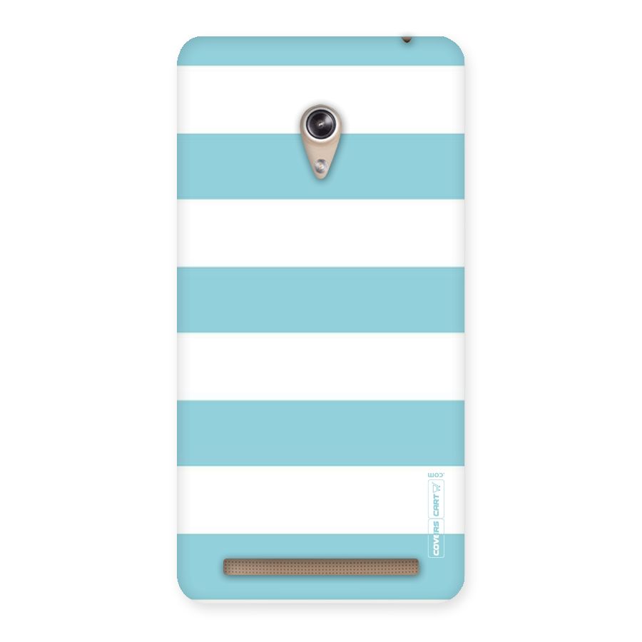 Pastel Blue White Stripes Back Case for Zenfone 6