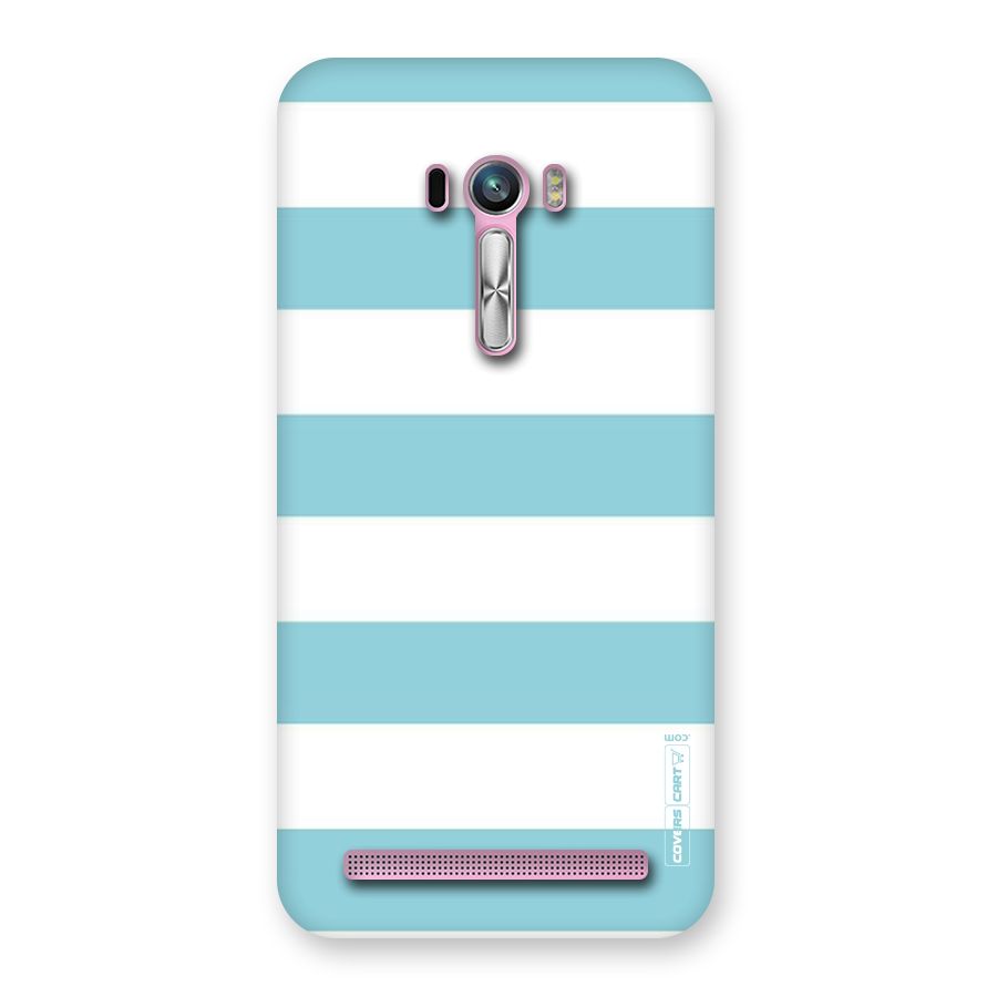Pastel Blue White Stripes Back Case for Zenfone Selfie