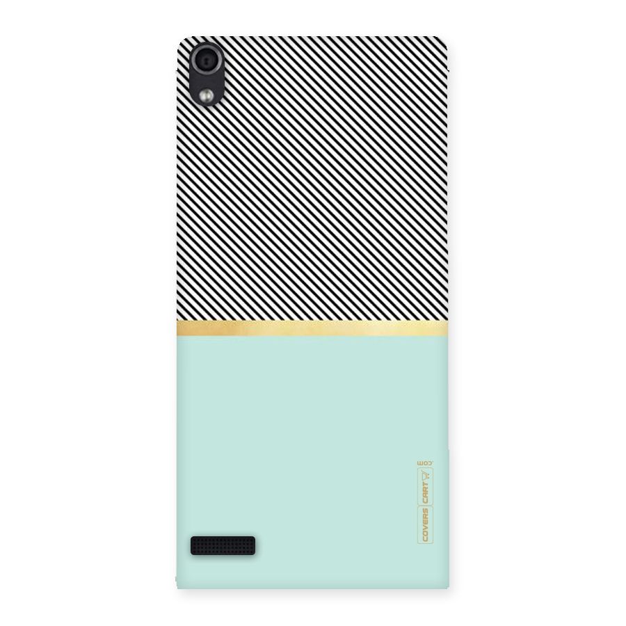 Pastel Green Base Stripes Back Case for Ascend P6