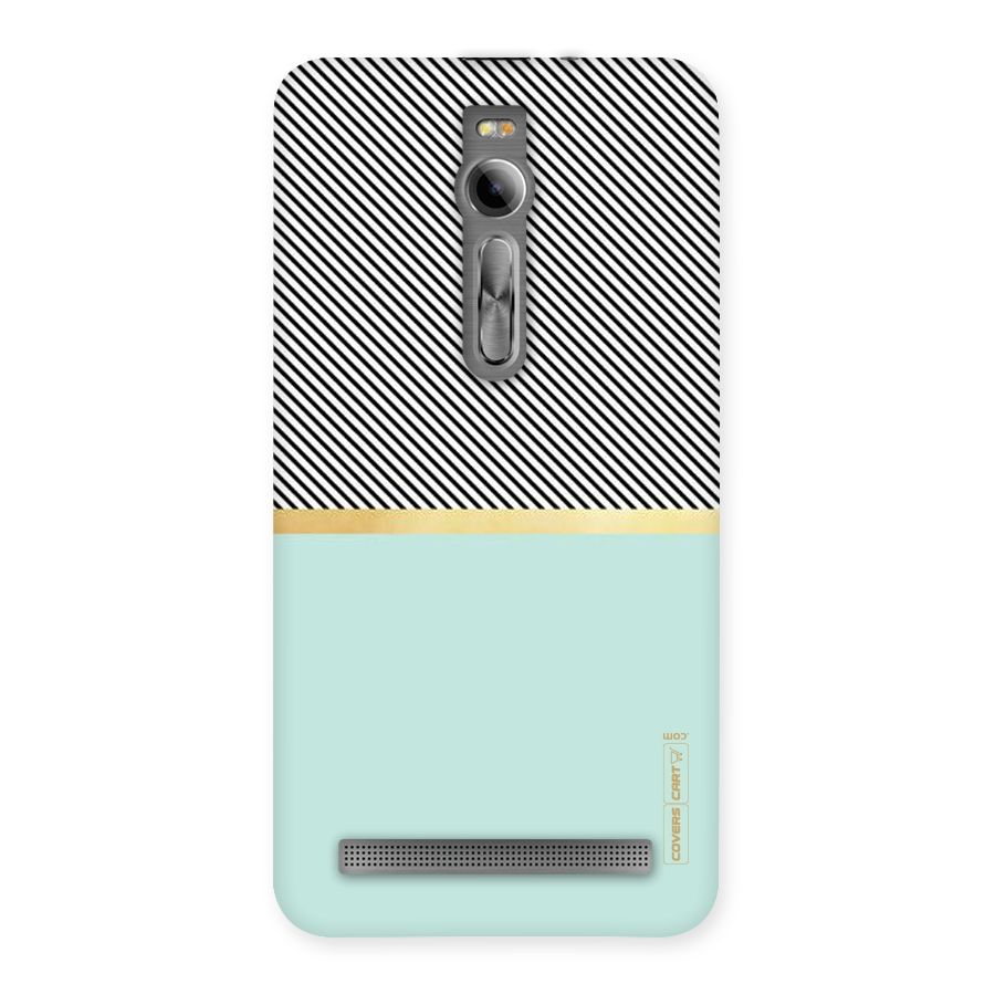 Pastel Green Base Stripes Back Case for Asus Zenfone 2