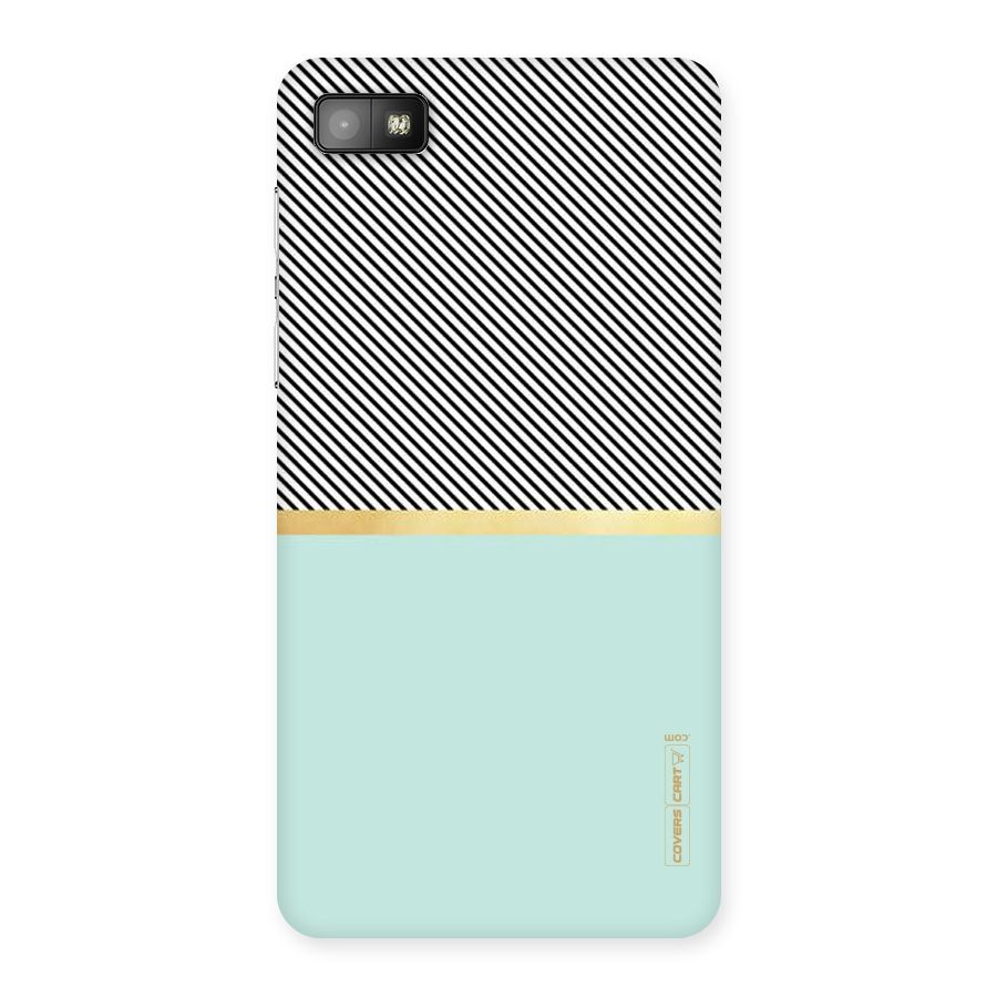 Pastel Green Base Stripes Back Case for Blackberry Z10