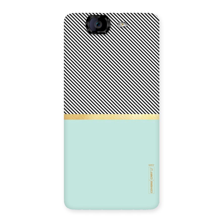 Pastel Green Base Stripes Back Case for Canvas Knight A350