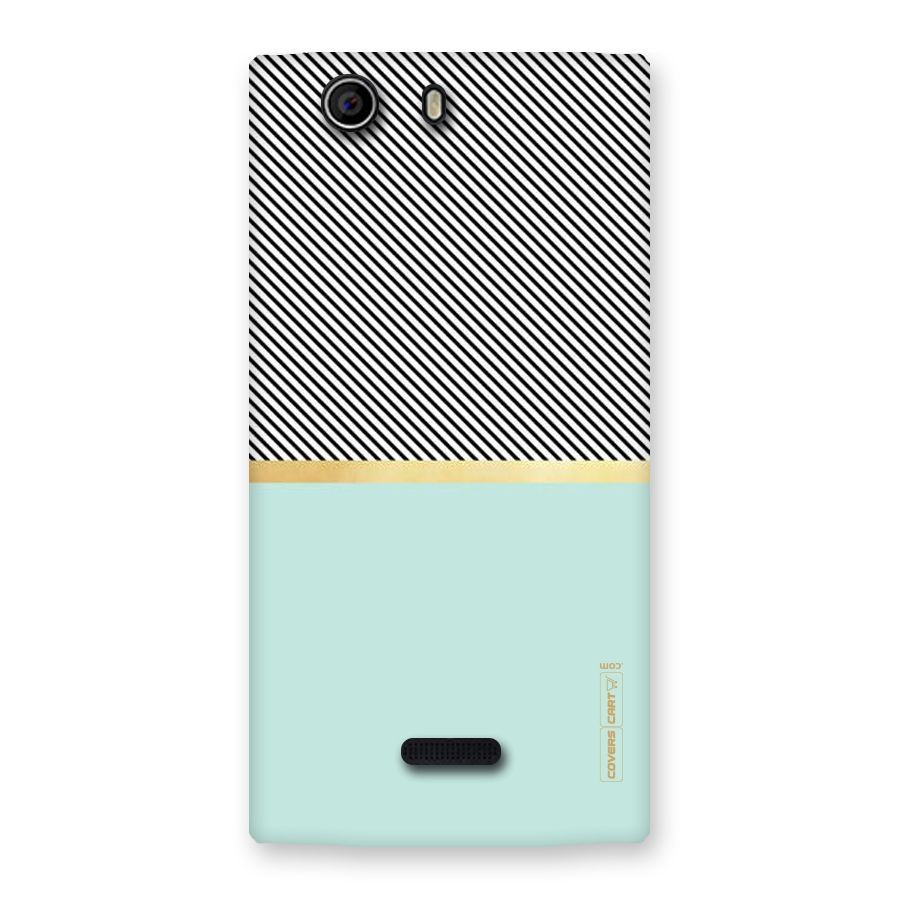 Pastel Green Base Stripes Back Case for Canvas Nitro 2 E311