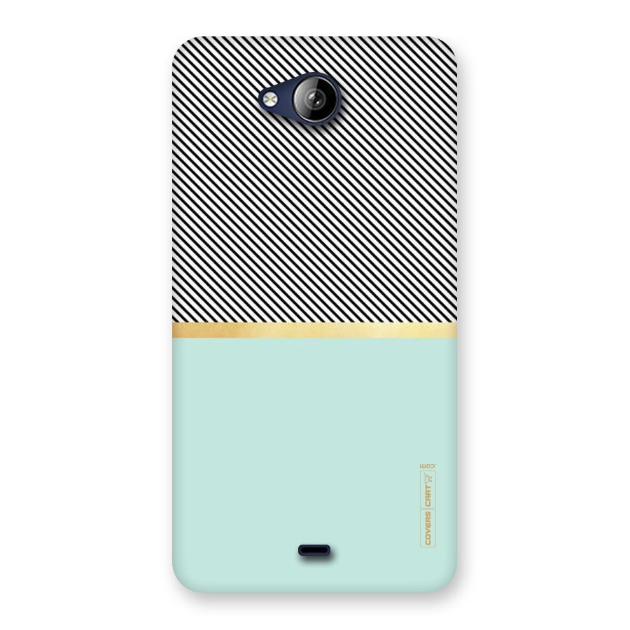 Pastel Green Base Stripes Back Case for Canvas Play Q355