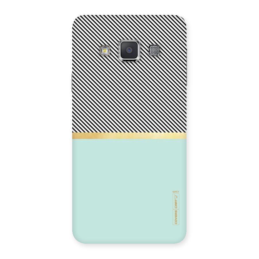 Pastel Green Base Stripes Back Case for Galaxy A3