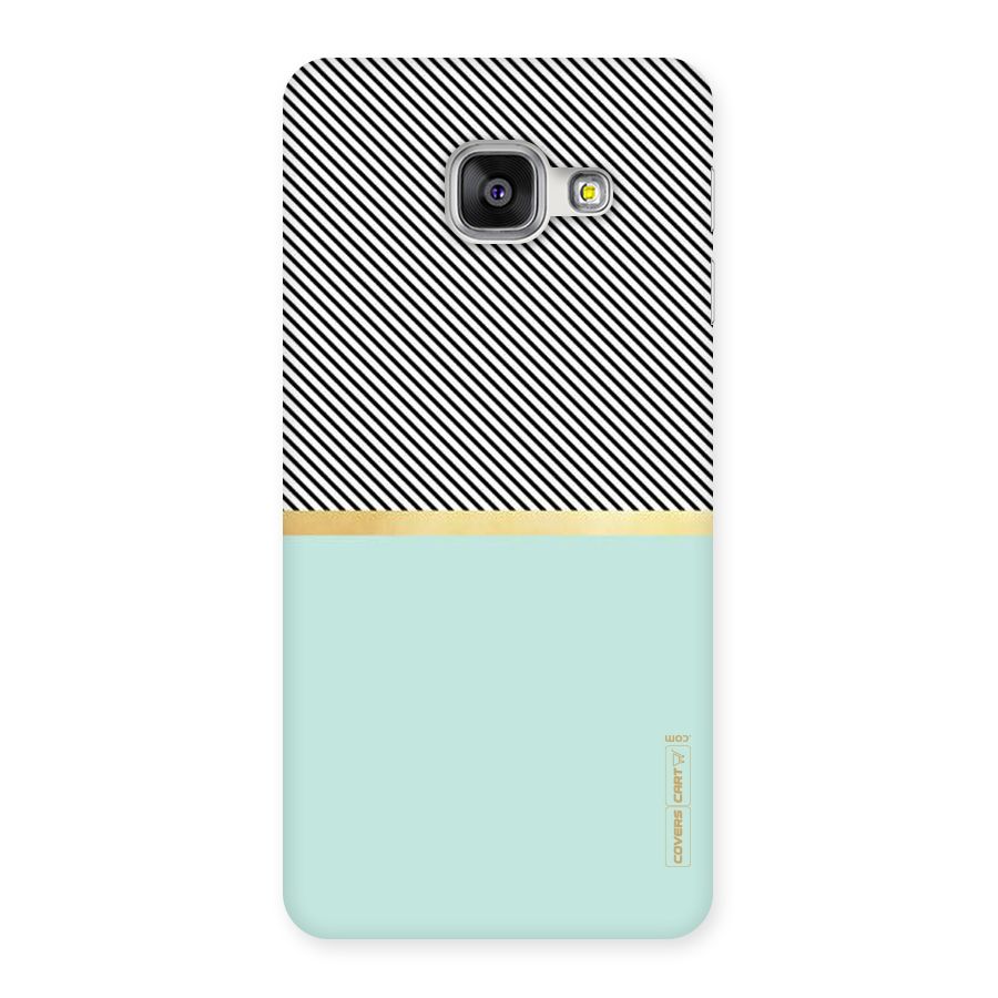 Pastel Green Base Stripes Back Case for Galaxy A3 2016