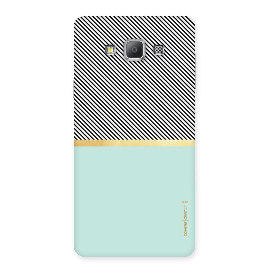 Pastel Green Base Stripes Back Case for Galaxy A7
