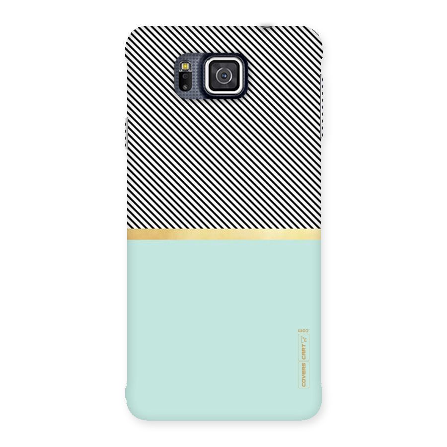 Pastel Green Base Stripes Back Case for Galaxy Alpha