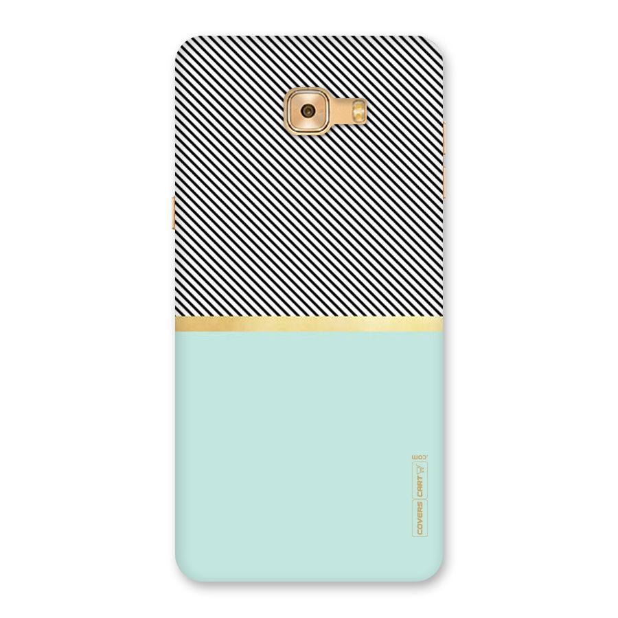 Pastel Green Base Stripes Back Case for Galaxy C9 Pro