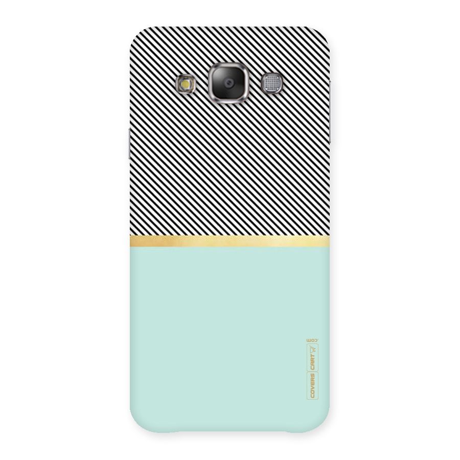 Pastel Green Base Stripes Back Case for Galaxy E7