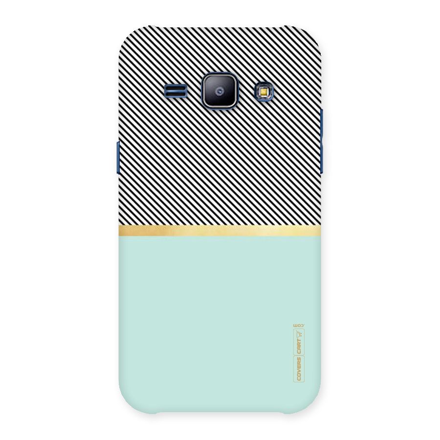 Pastel Green Base Stripes Back Case for Galaxy J1
