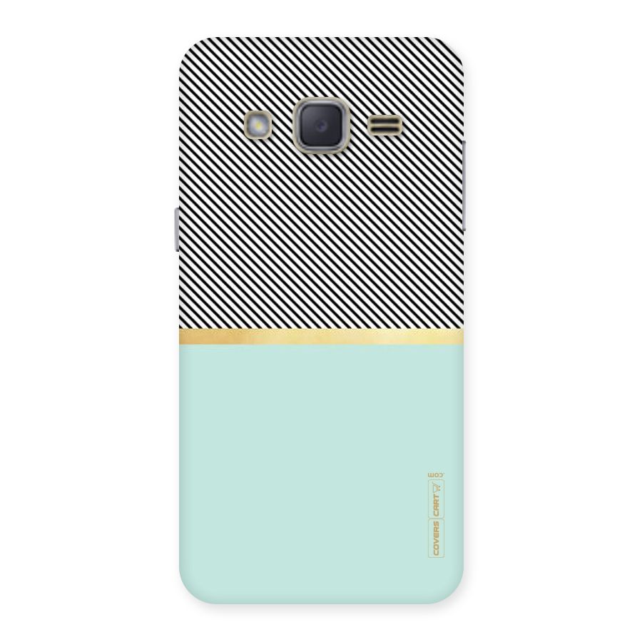 Pastel Green Base Stripes Back Case for Galaxy J2