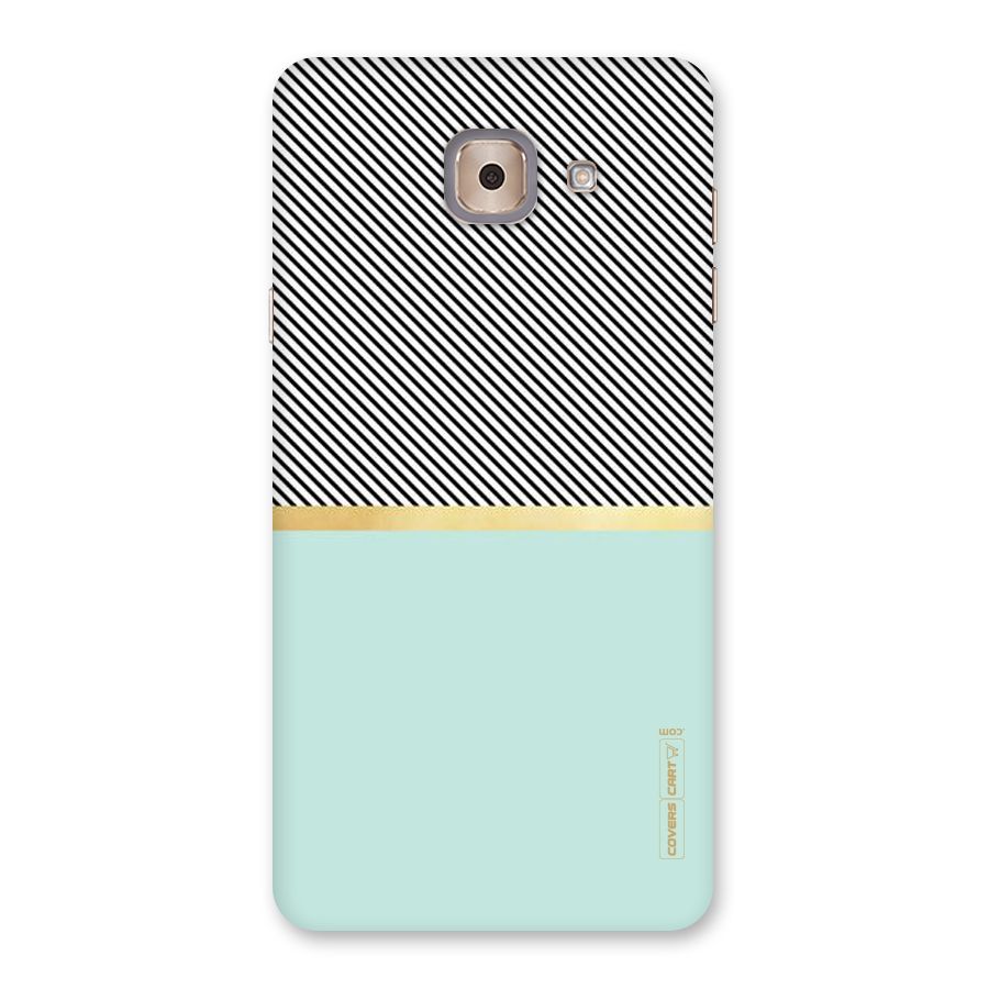 Pastel Green Base Stripes Back Case for Galaxy J7 Max