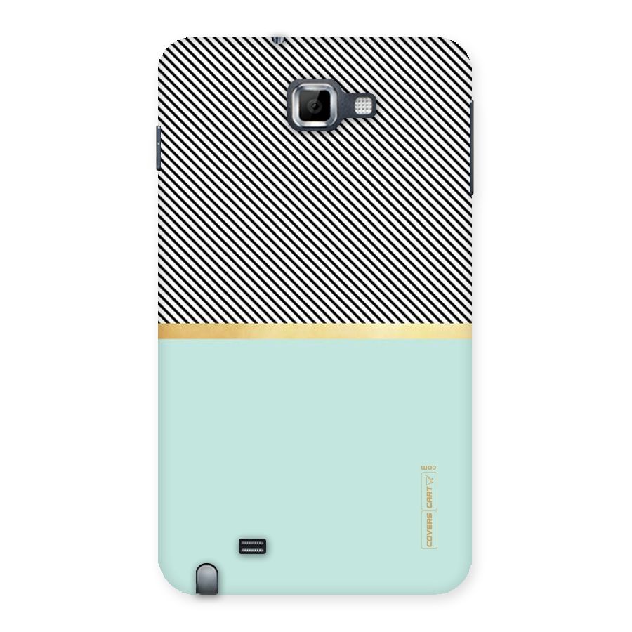Pastel Green Base Stripes Back Case for Galaxy Note