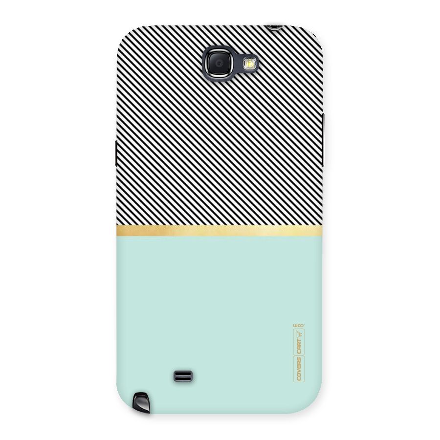 Pastel Green Base Stripes Back Case for Galaxy Note 2