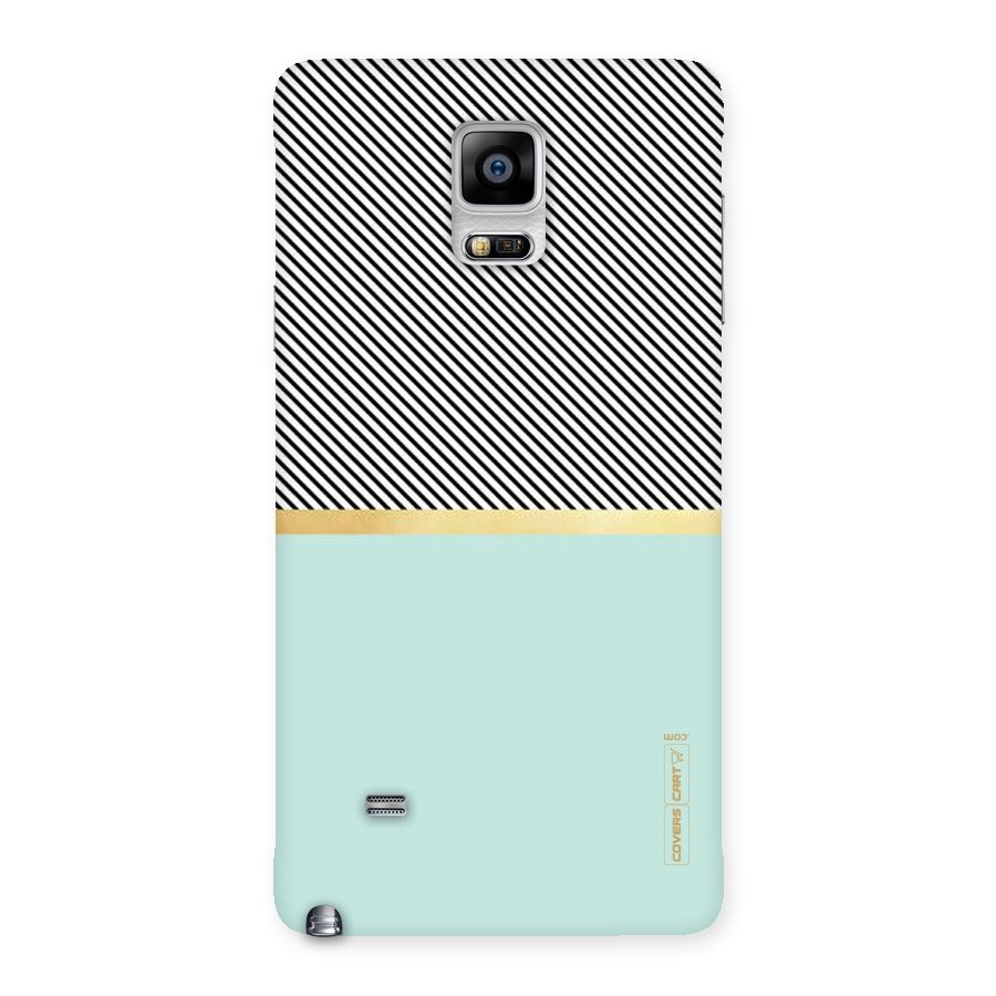 Pastel Green Base Stripes Back Case for Galaxy Note 4