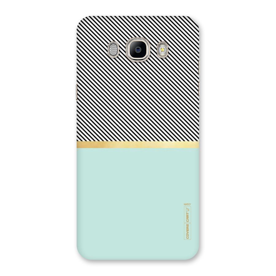 Pastel Green Base Stripes Back Case for Galaxy On8