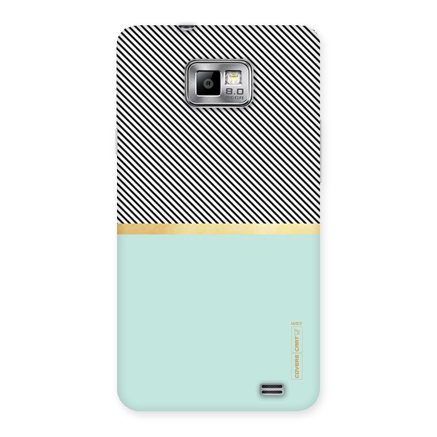 Pastel Green Base Stripes Back Case for Galaxy S2