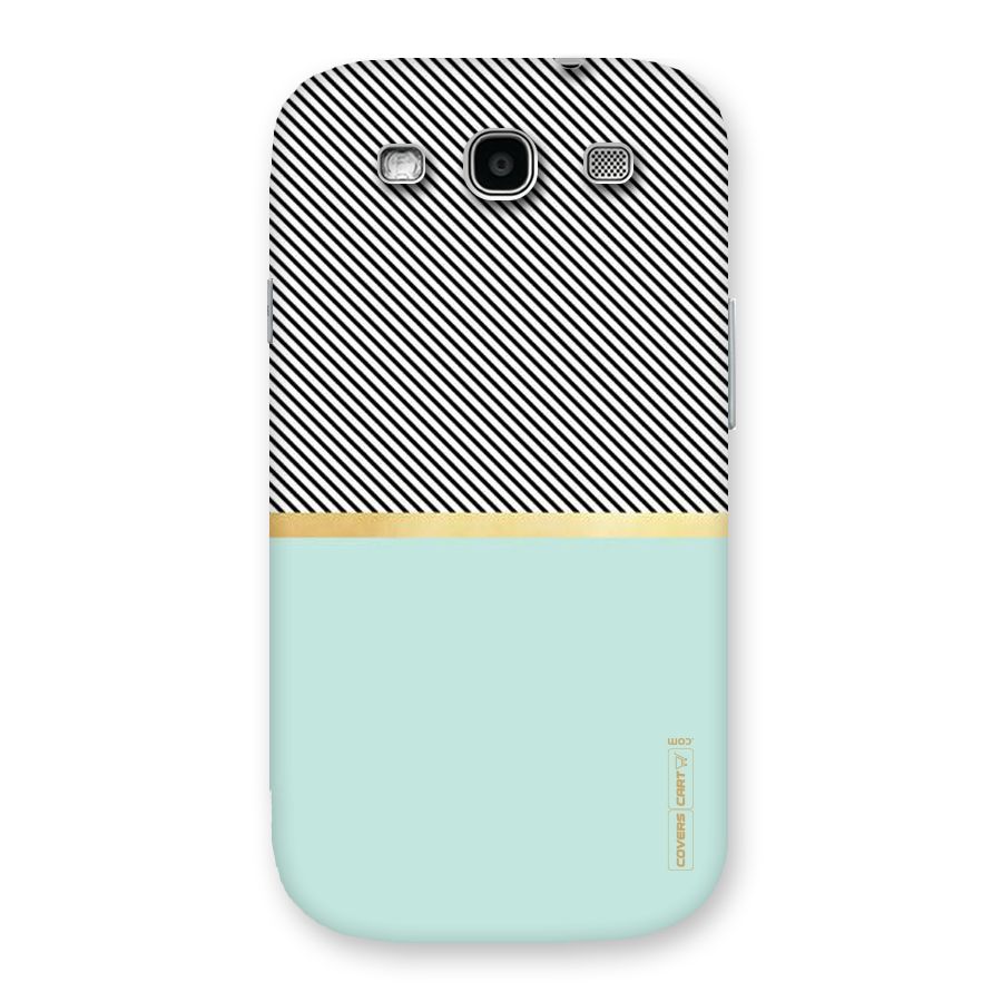 Pastel Green Base Stripes Back Case for Galaxy S3