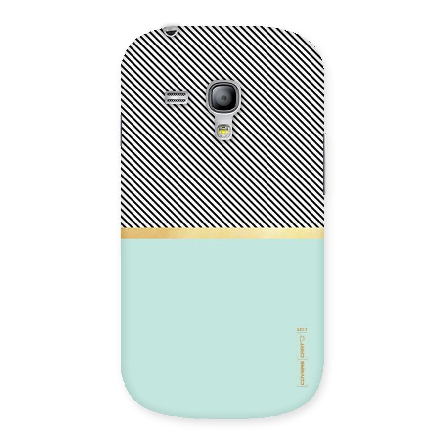 Pastel Green Base Stripes Back Case for Galaxy S3 Mini