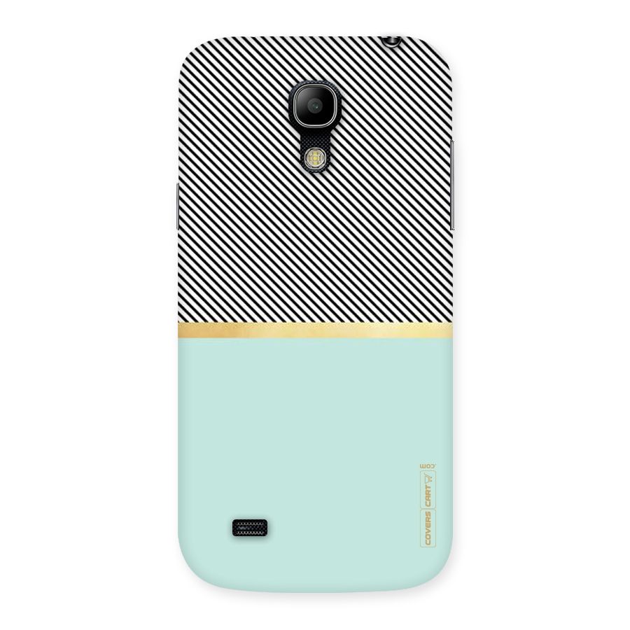 Pastel Green Base Stripes Back Case for Galaxy S4 Mini