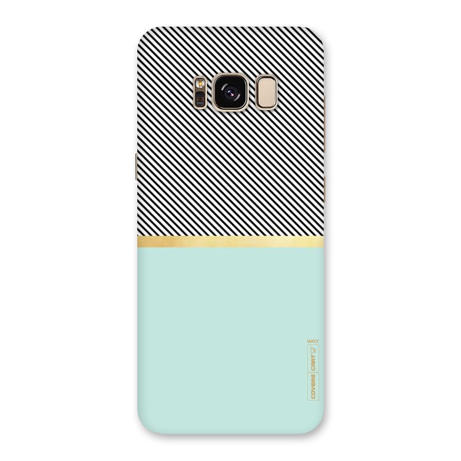 Pastel Green Base Stripes Back Case for Galaxy S8