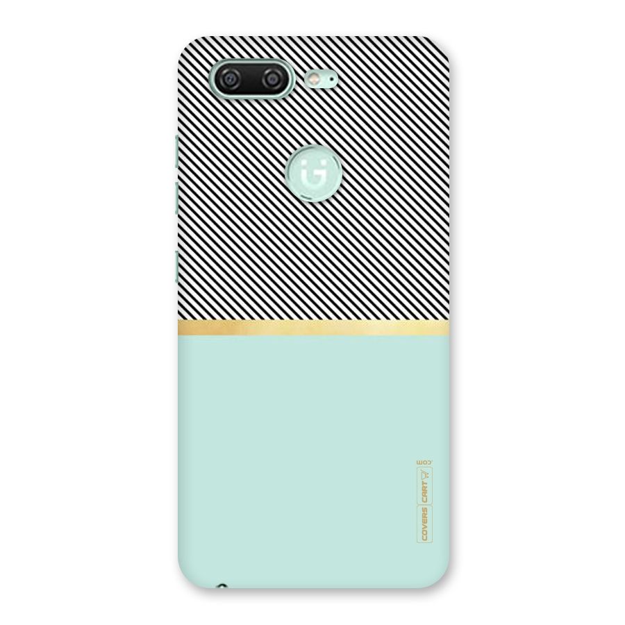 Pastel Green Base Stripes Back Case for Gionee S10