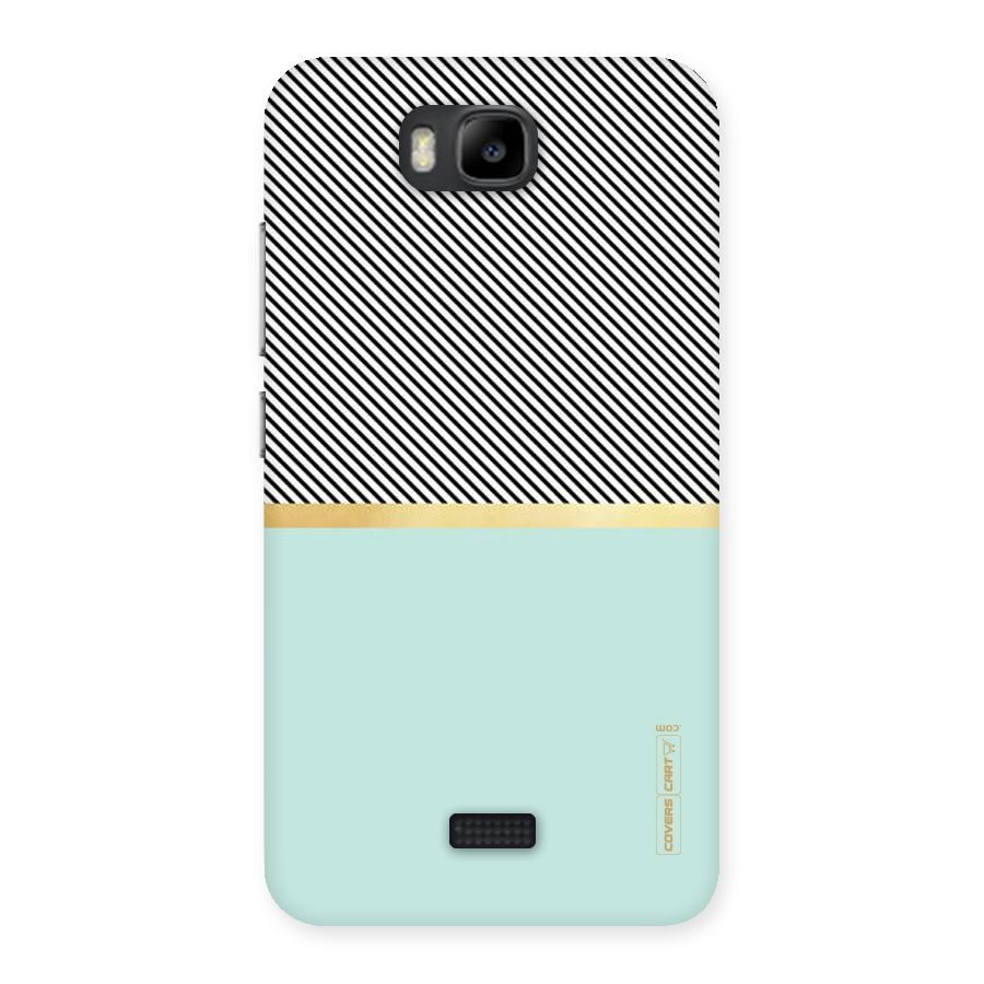Pastel Green Base Stripes Back Case for Honor Bee