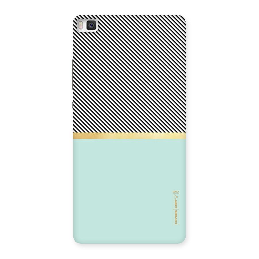 Pastel Green Base Stripes Back Case for Huawei P8