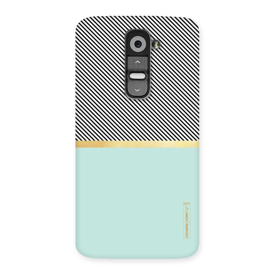 Pastel Green Base Stripes Back Case for LG G2