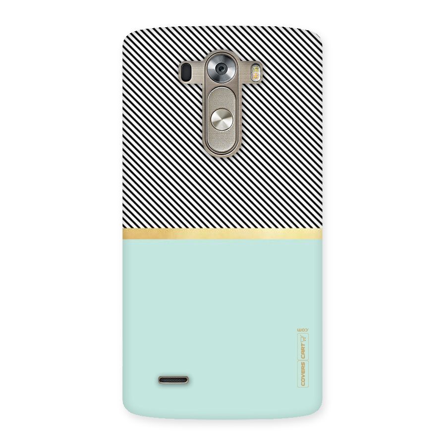 Pastel Green Base Stripes Back Case for LG G3