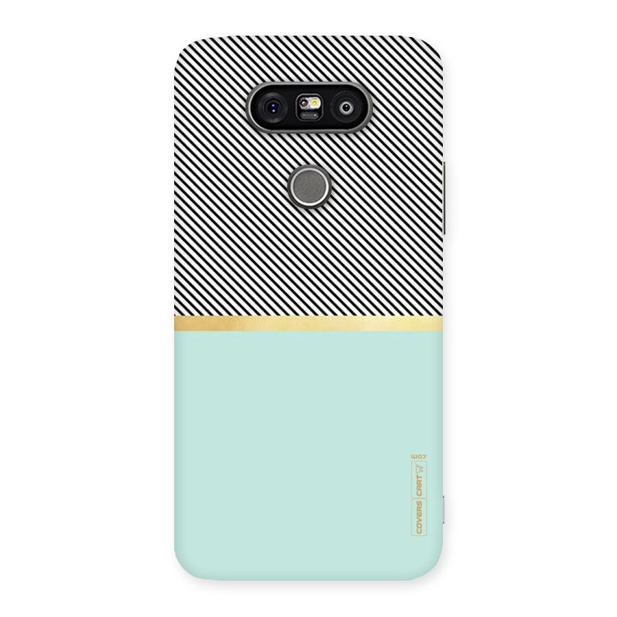 Pastel Green Base Stripes Back Case for LG G5