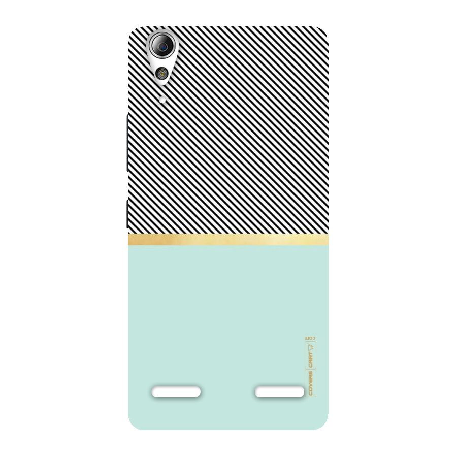 Pastel Green Base Stripes Back Case for Lenovo A6000
