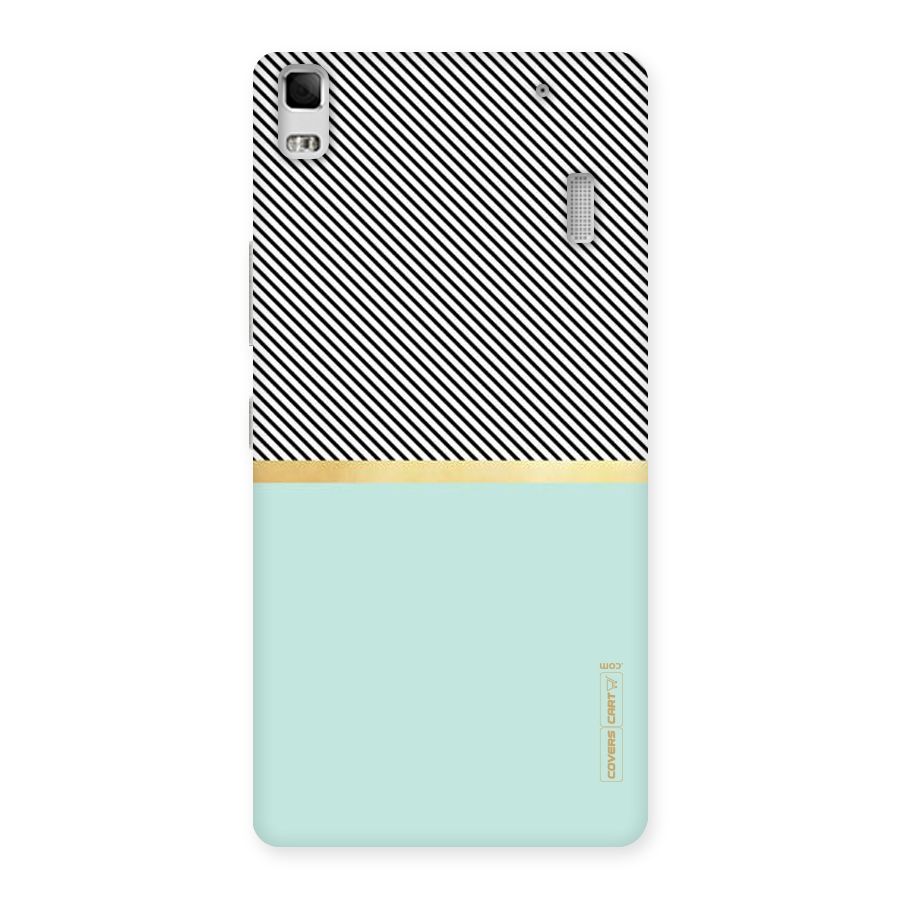 Pastel Green Base Stripes Back Case for Lenovo K3 Note
