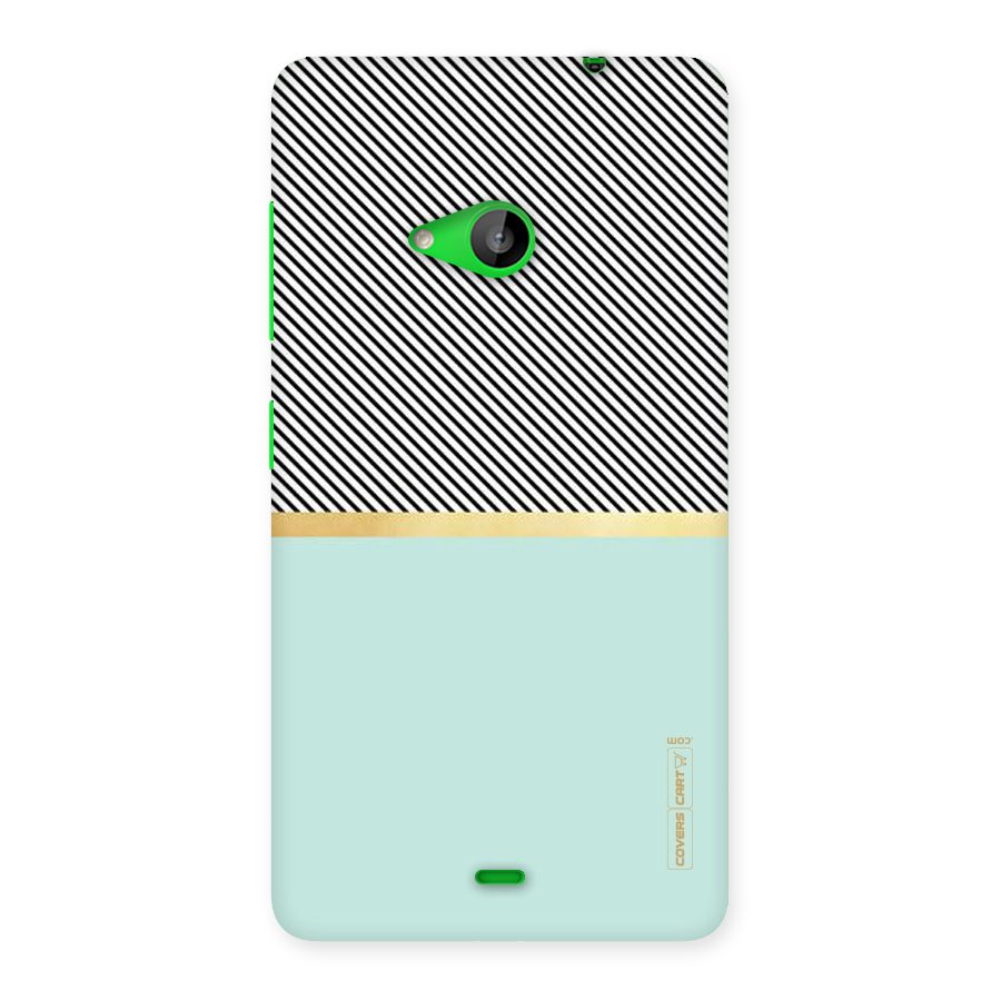 Pastel Green Base Stripes Back Case for Lumia 535