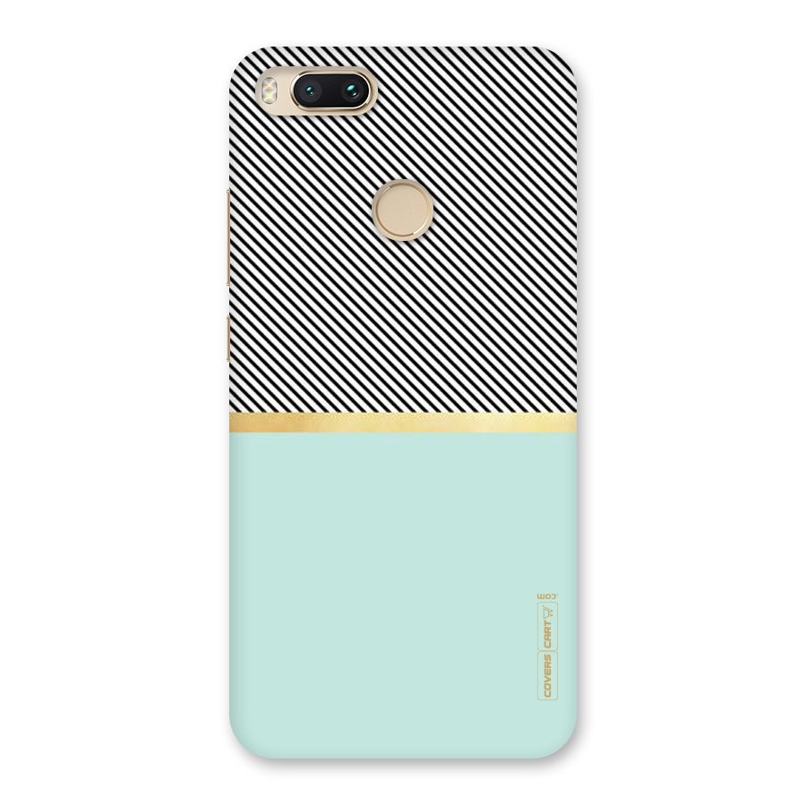 Pastel Green Base Stripes Back Case for Mi A1
