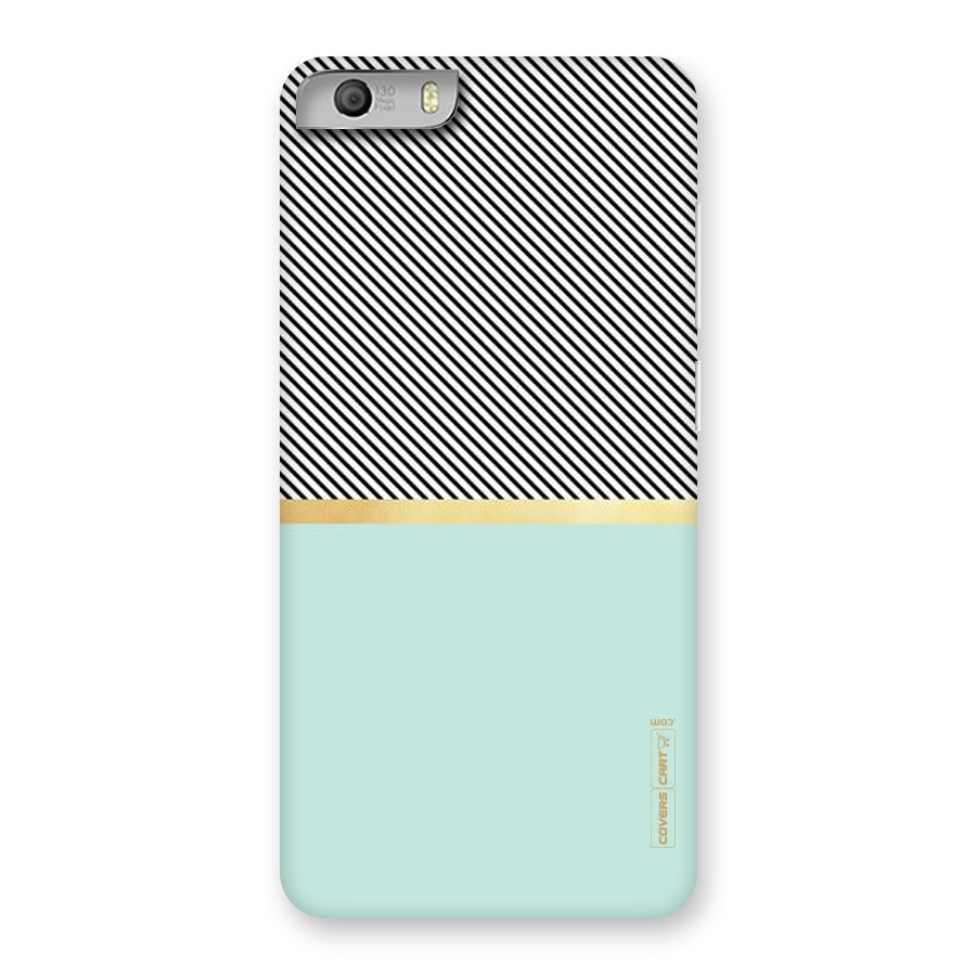Pastel Green Base Stripes Back Case for Micromax Canvas Knight 2